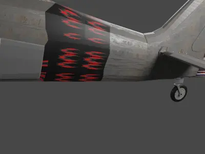 Worldwar2 aircraft  plane Low-poly 3D model