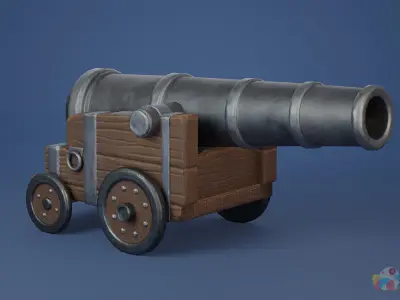 Stylized Cannon 3D model