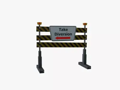 Take diversion Board Low-poly 3D model