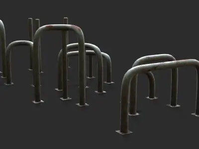 Glava Fence Protector Pack Low-poly 3D model