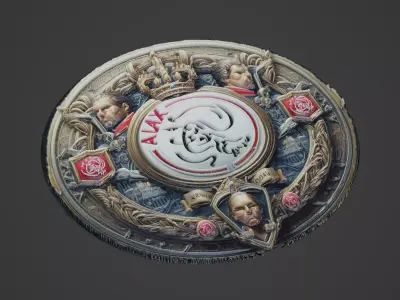 Ajax Football Medallion 3D print model