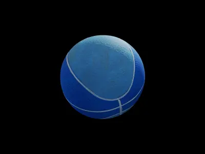 Anydrafts Rubber ball 01 Low-poly 3D model