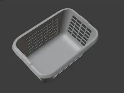 Laundry Basket  Low-poly 3D model