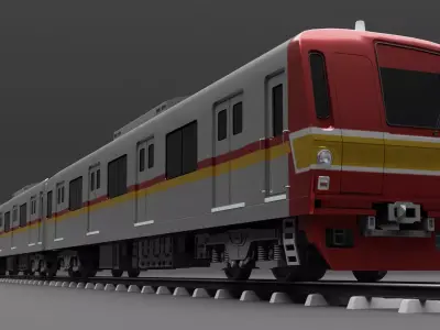 Japan Train Takyo metro subway 6000 Low-poly 3D model