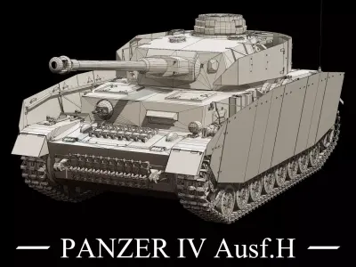Panzer IV Ausf H - Base Mesh 3D model