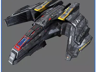 SciFi Army Human SpaceShips 01 Low-poly 3D model