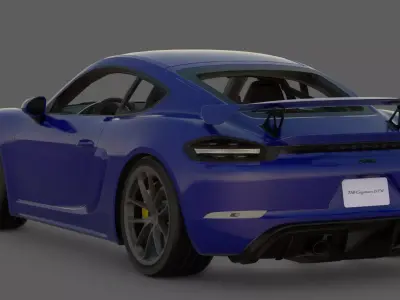 2020 Porsche 718 Cayman GT4 3D Model  Mid-Engine Track Weapon 3D model