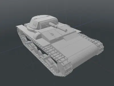 Carro de Combate Verdeja Tank 3D model
