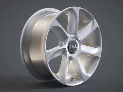 Audi TT Alloy Wheel PBR 3D model