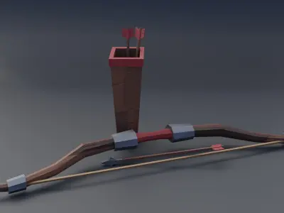 Bow - Low Poly Low-poly 3D model