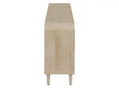 4-Door Sideboard With Curved Edge Low-poly 3D model purchase