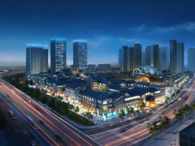 3Dmax fashion city commercial square building 281 3D model