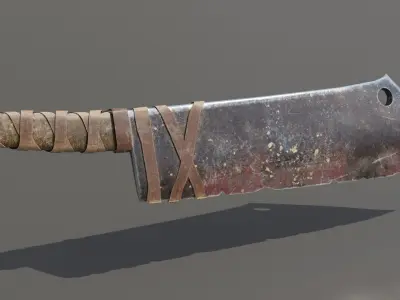 Orc Cleaver Low-poly 3D model