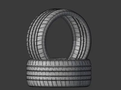 Miche Tire - Pilot Sport 4 Low-poly 3D model