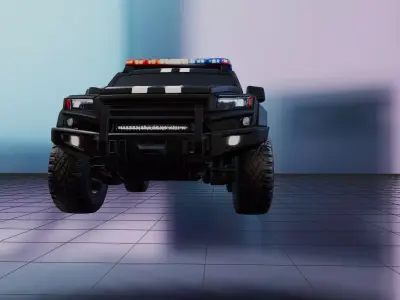 Armored Police Tactical SUV Interceptor Vehicle 3D print model