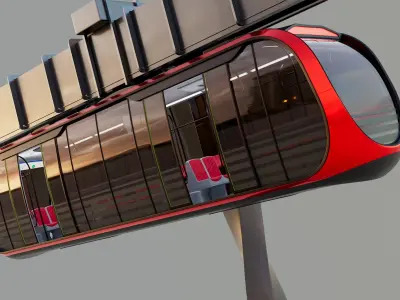 Autonomous Monorail 3D model