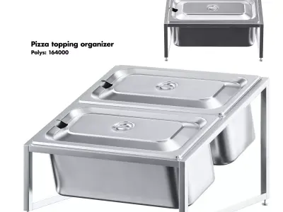 Pizza topping organizer 3D model