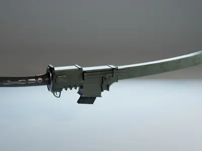 Murasama- Metal gear rising Revengence Low-poly 3D model