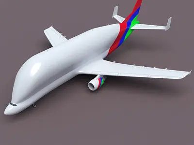 Color Cargo Super Transporter 3D model