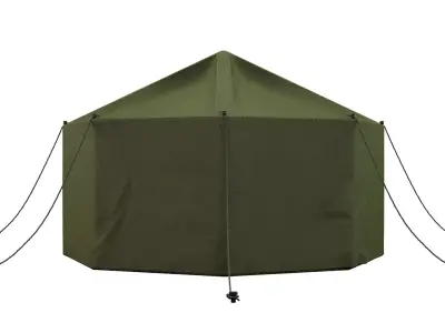 Military Base Tent Detailed 4K Textures High Poly 3D model