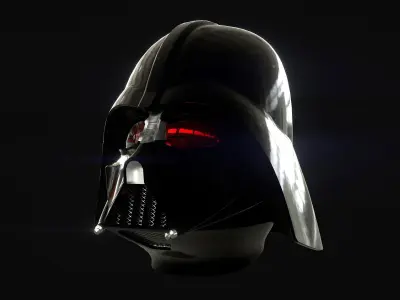 Darth Vader helmet Low-poly 3D model