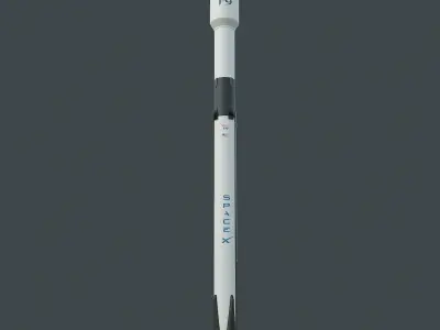 Space rocket Free 3D model