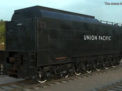 Trailed Tender for Locomotive 3D model