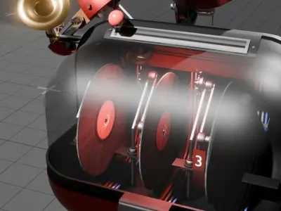 Dieselpunk Guide Robot 3D model