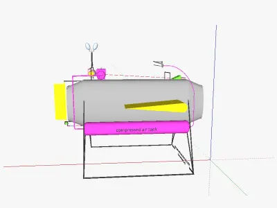 PCBU device with wires 3D model