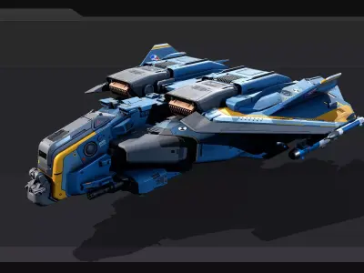 A20 - Thunderbolt Spacecraft Low-poly 3D model