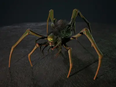 Spider 4 Low-poly 3D model