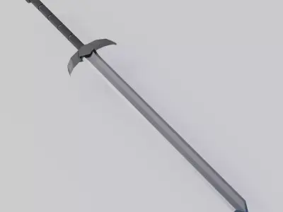 Battle sword Low-poly 3D model