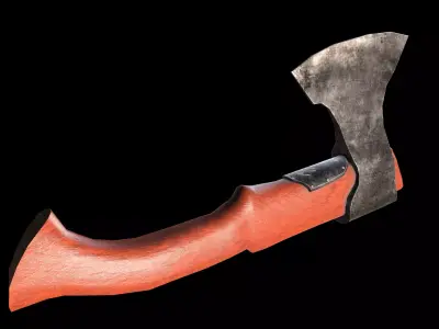 Aged Wooden Axe2 Low-poly 3D model
