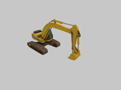 Excavator 3d with rigging  3D model