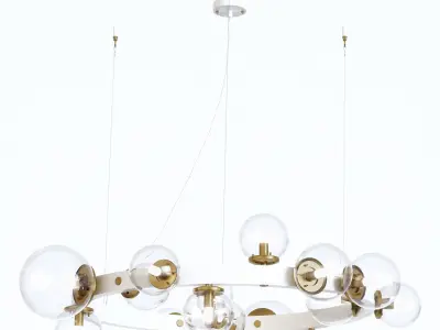 Lamp with glass globes sku 33108  Free 3D model
