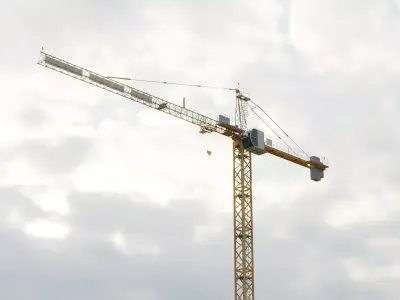 Hammerhead Tower Crane 7 - Construction Crane 3D model