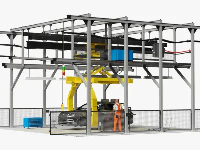  Porsche Body Conveyor and Worker 
