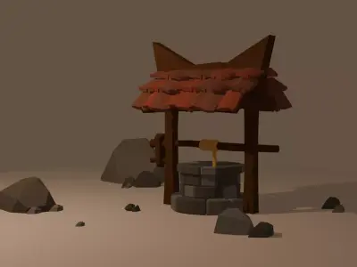 Low Poly Well 3D model
