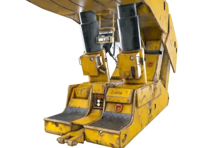 Longwall Mining Roof Support Low-poly 3D model