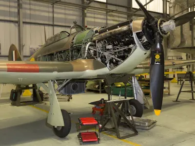 Full-interior Hawker Hurricane Mk1 Free 3D print model