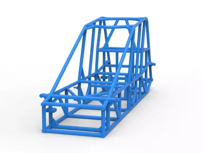Frame of Experimental Pavement Silver Crown Car Scale 1 to 25 3D print model