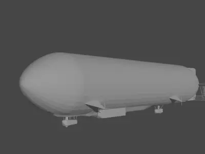 lowpoly Zeppelin Free 3D model