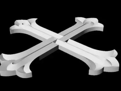 Central decor ornament for furniture Free 3D model 13