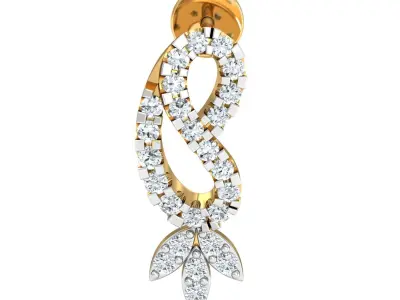 Solitaire Women Earring  3D print model