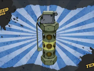 Stylized Grenades Low-poly 3D model