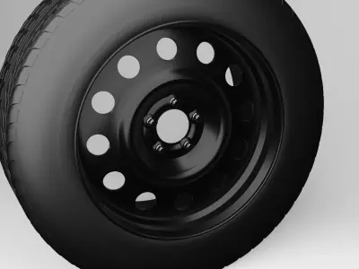 Steel Wheel 3D model