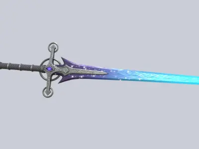 Astral blade Low-poly 3D model