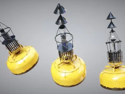 Cardinal Marker Sea 3D model