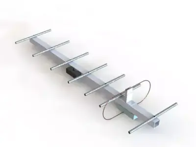 Yagi Uda Antenna 700Mhz Design 3D model