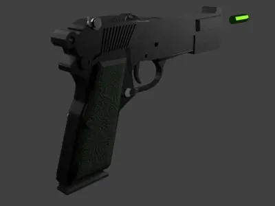 game gun model without texture  Free low-poly 3D model